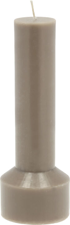 Kubbelys Hvils D7 x 20 cm Taupe Parafin/Stearin