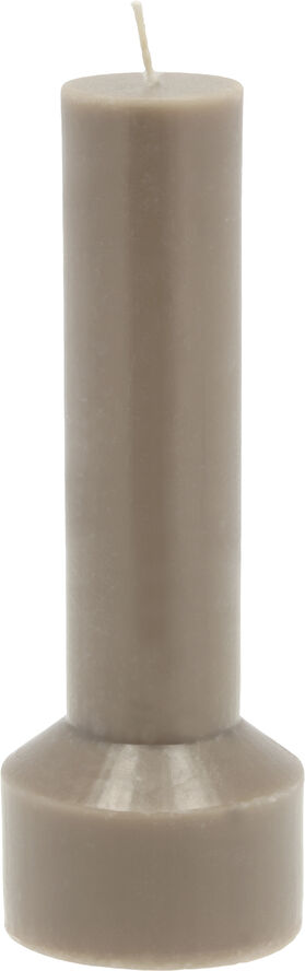 Kubbelys Hvils D7 x 20 cm Taupe Parafin/Stearin