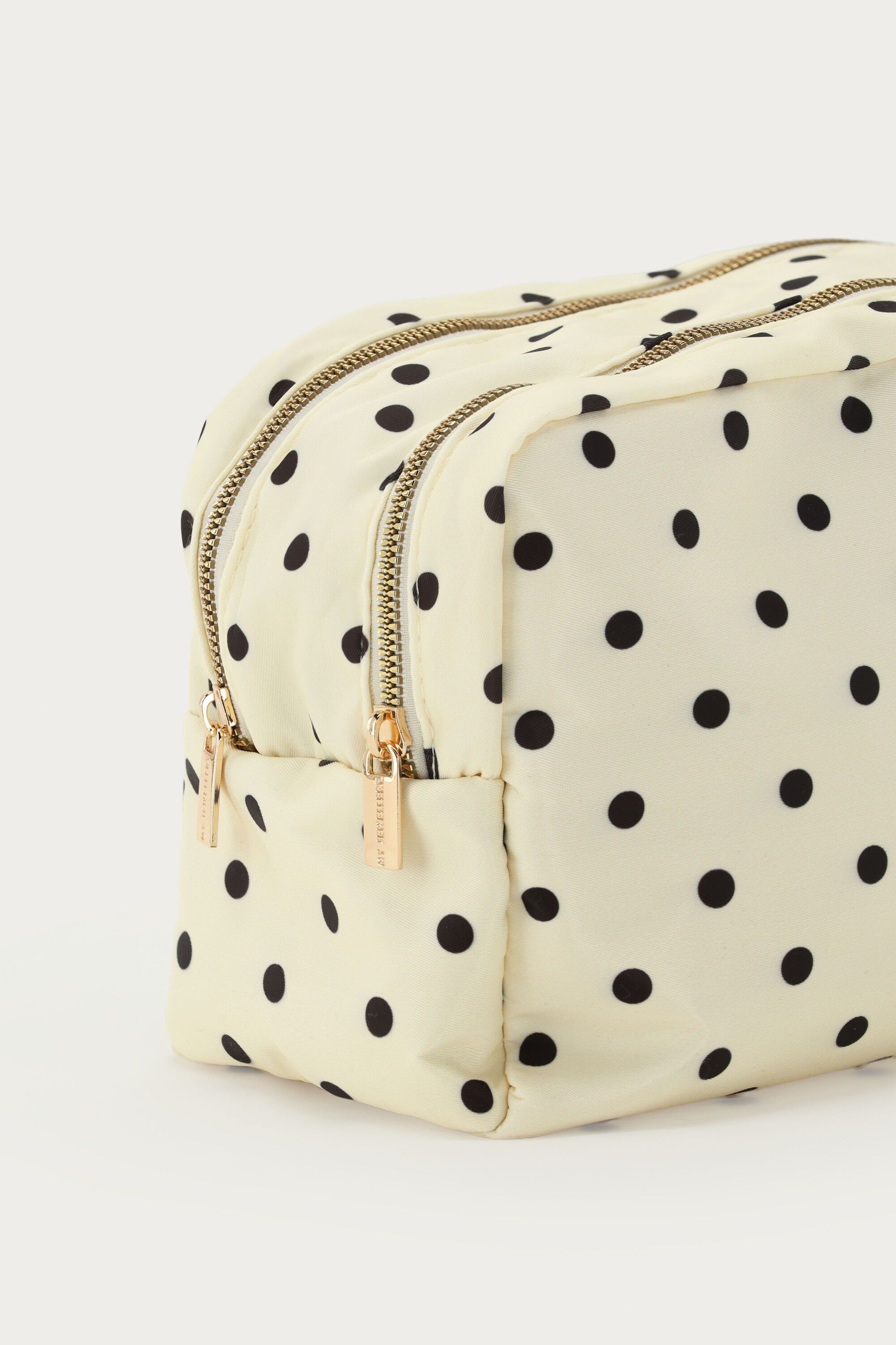 Toiletbag big polkadot white