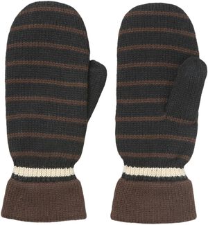 Thin Striped Emerald Mittens
