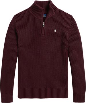 Cotton Quarter-Zip Sweater