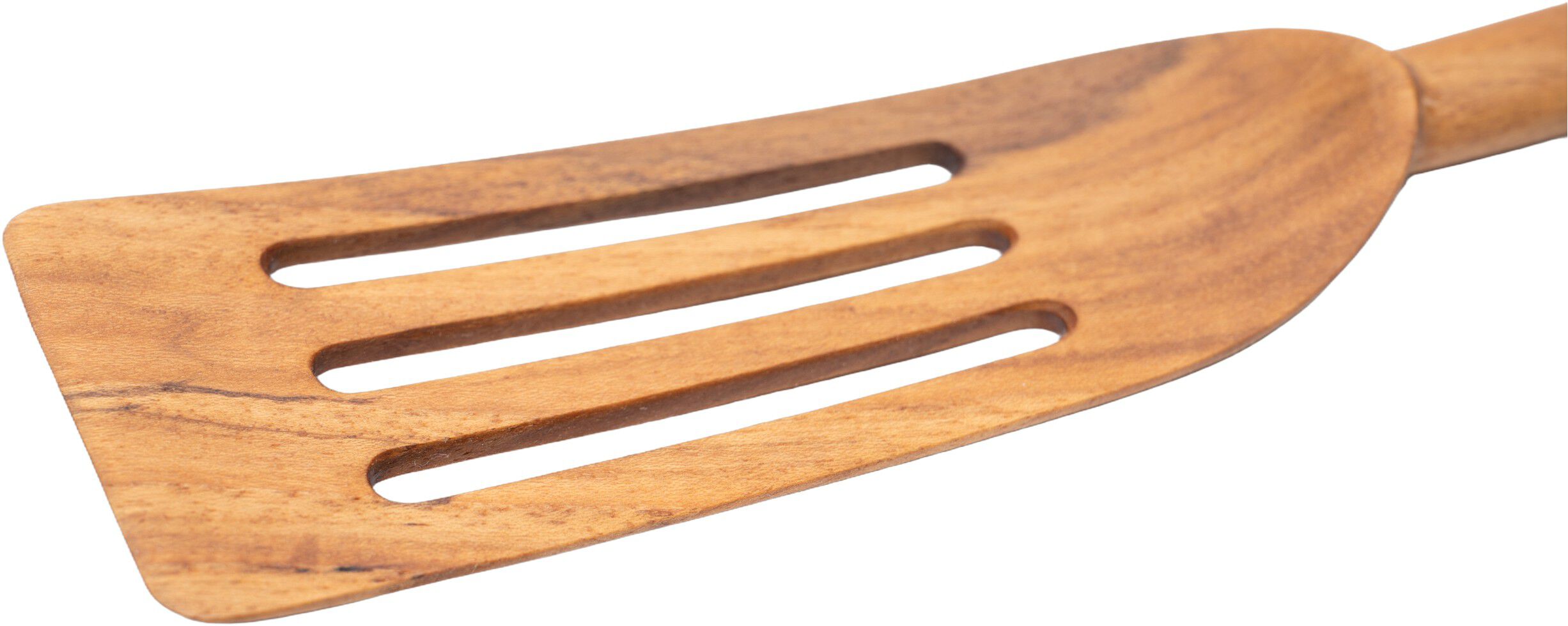 Spatel med huller, teak, smal