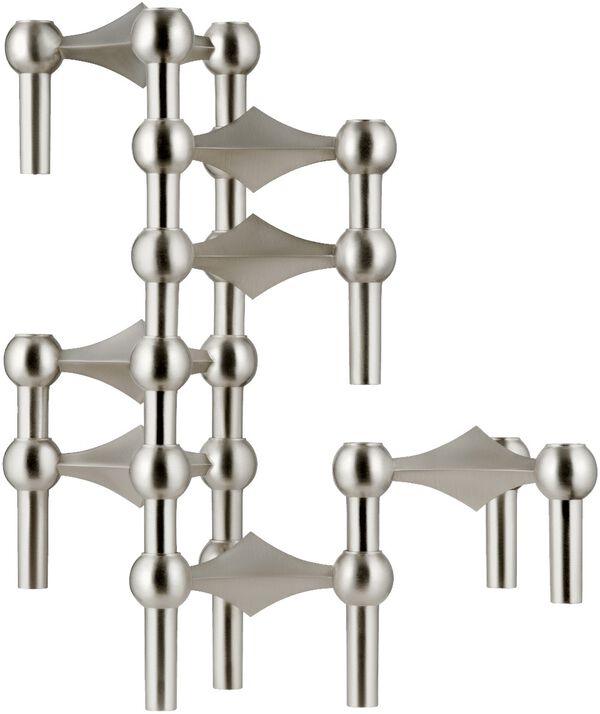 Nagel candle holder - brushed chrome