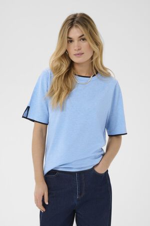 MilaSZ Contrast Stripe SS Pullover