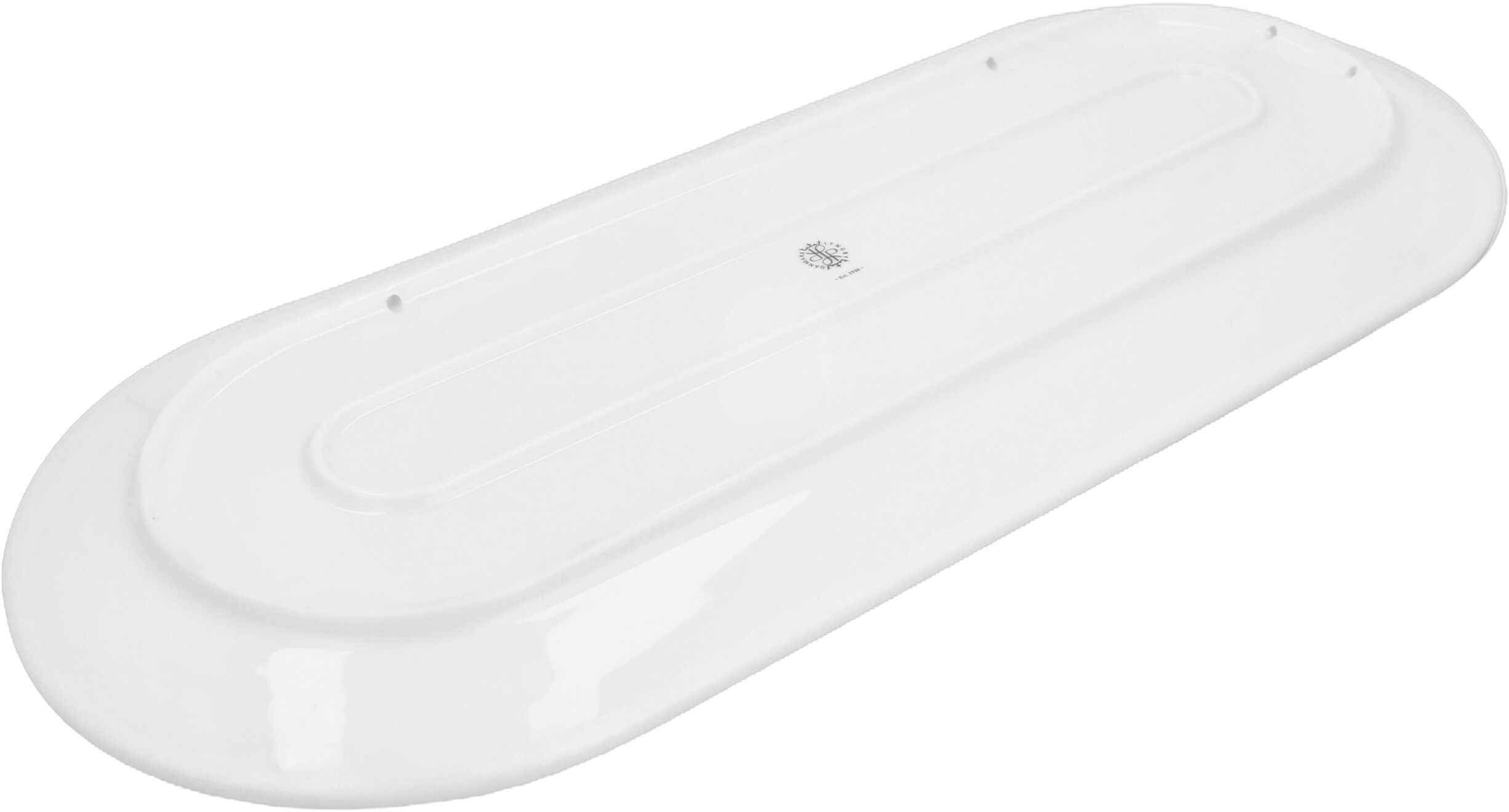 Lyngby Tura Ovalt serveringsfad 48x20 cm hvid