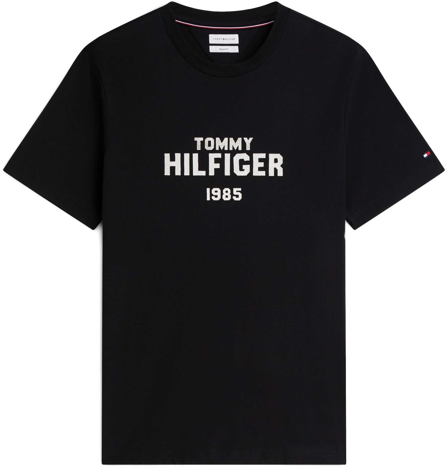 Contrast Logo Crew Neck Jersey T-Shirt