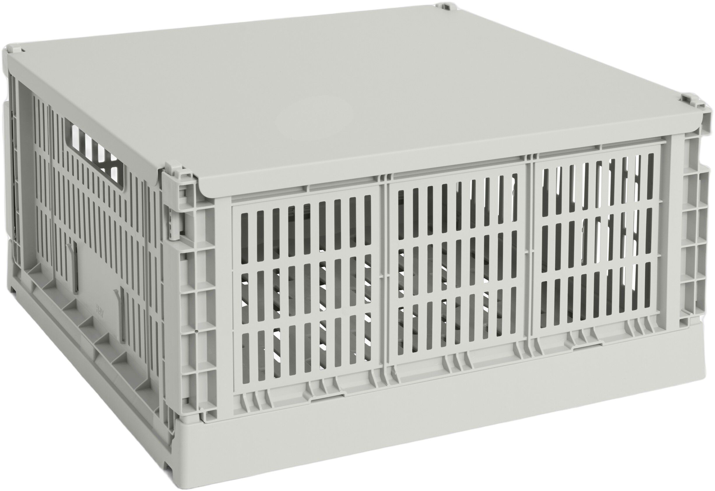 HAY Colour Crate Lid Metal-Large Square-Grey