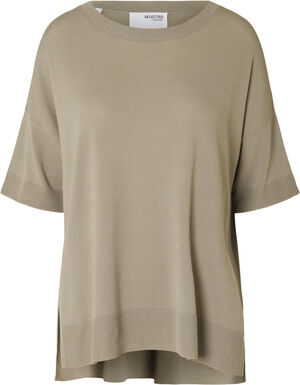 SLFWILLE SS KNIT O-NECK B NOOS