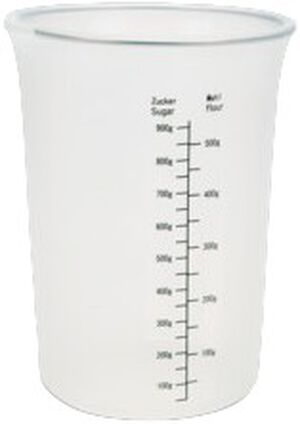 M&Aring;LEBEGER &Oslash;12 cm / H 16,5 cm transparent silikon