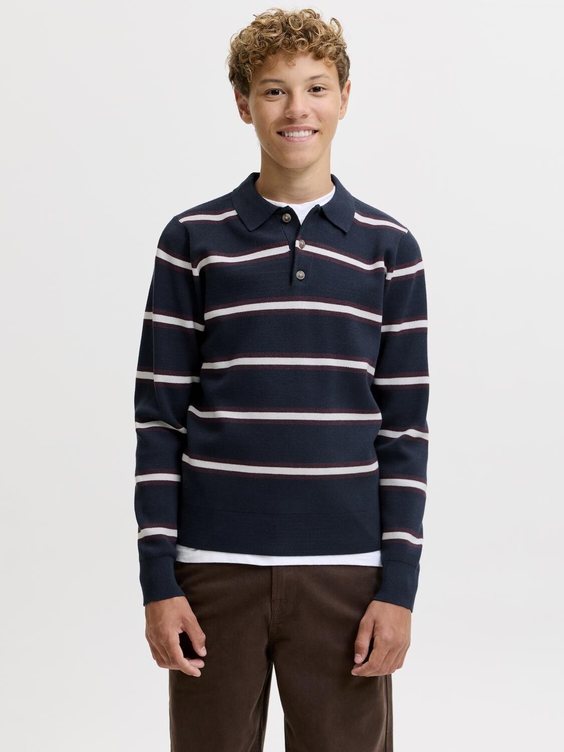 Joratocha Knit Stripe Polo Jnr