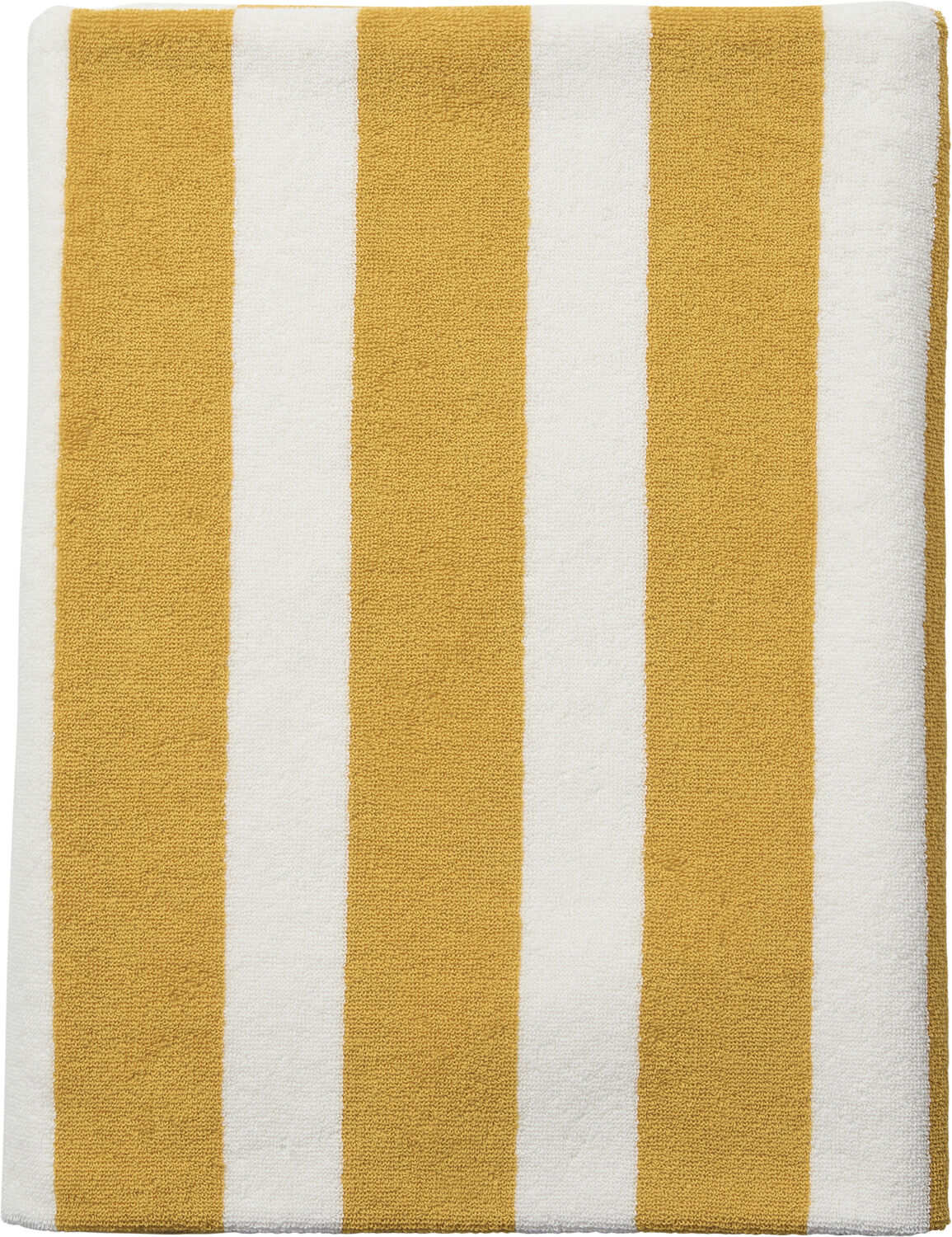 Beach towel 100x180 old gold/starwhite stripe GOTS