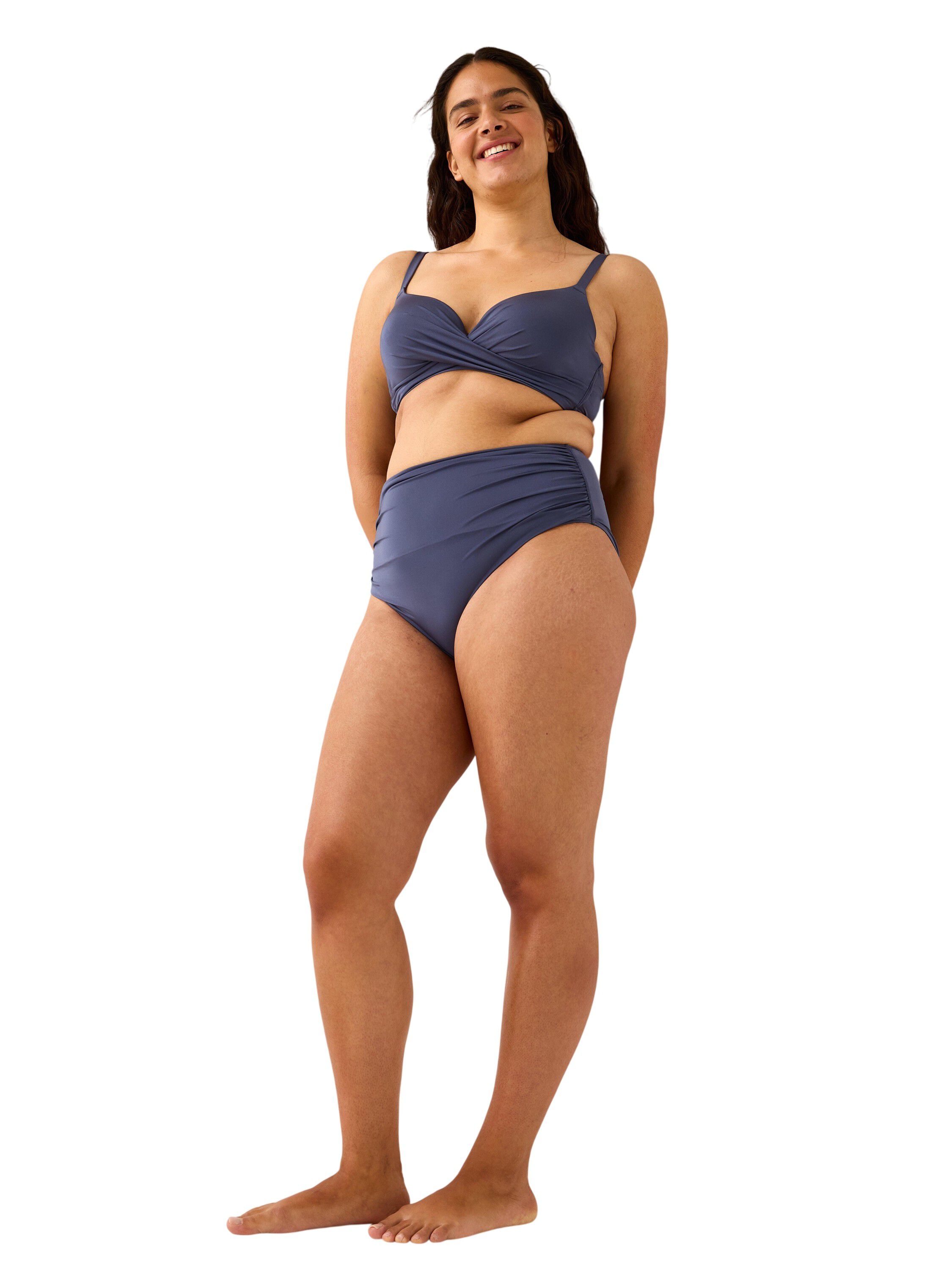 Sleek bikini bra with padded cups a