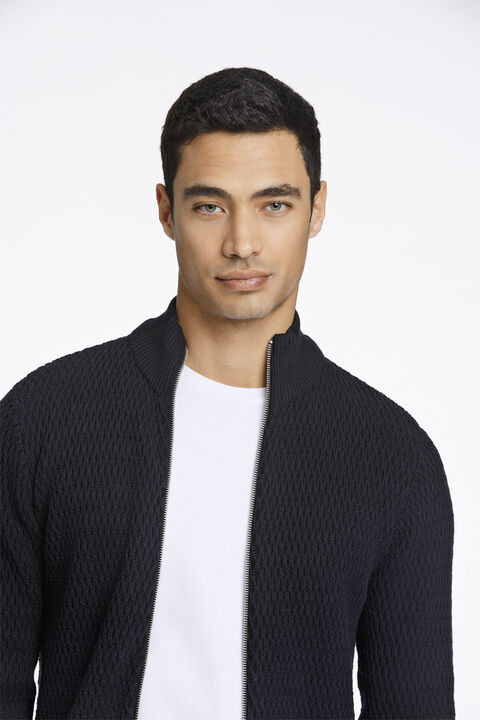 Zip through structure cardigan