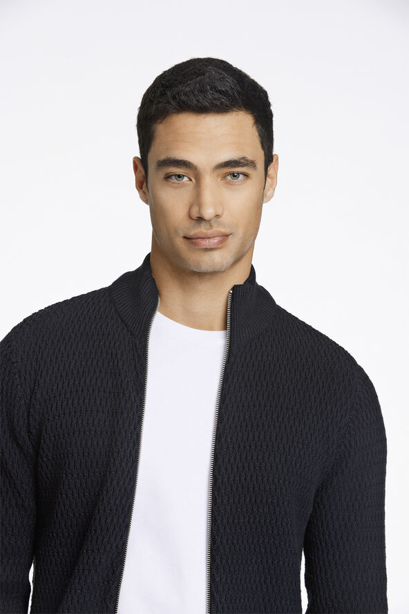 Zip through structure cardigan