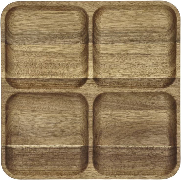 Serveringsfat 30,5 x 30,5 x 2,5 cm Akasietre