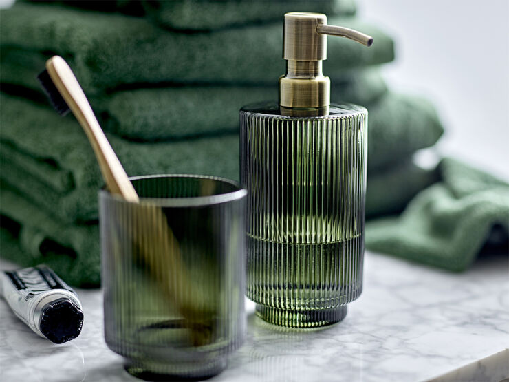 Tannbørsteholder Clarity 8 x 10,3 cm Dark Green Glass