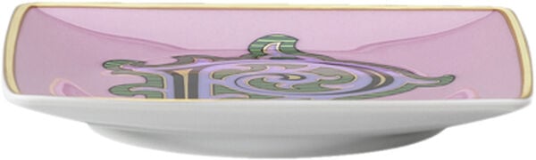 Bowl 12cm sq. flat, Holiday Alphabet P, Versace