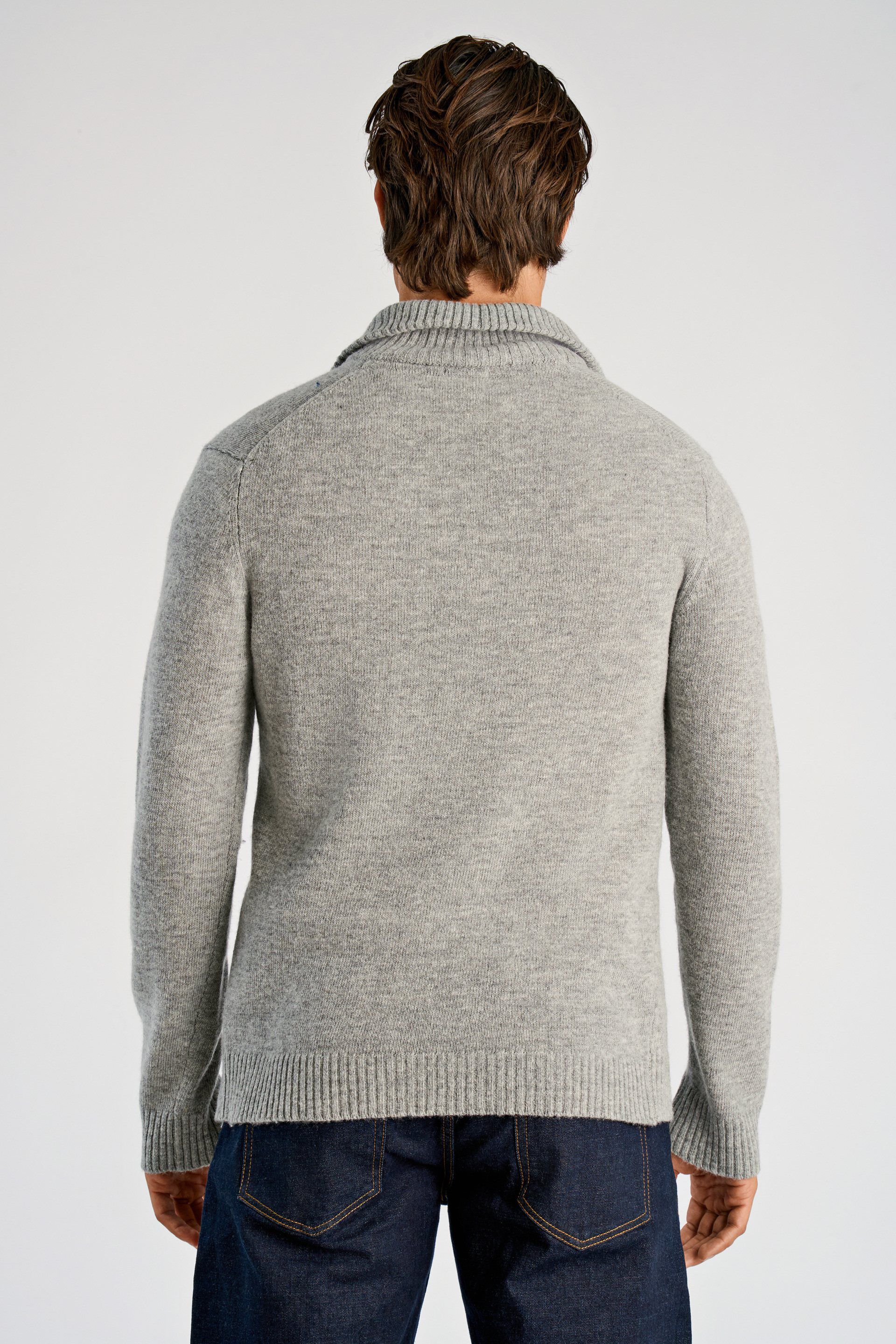 Lambswool half zip knit