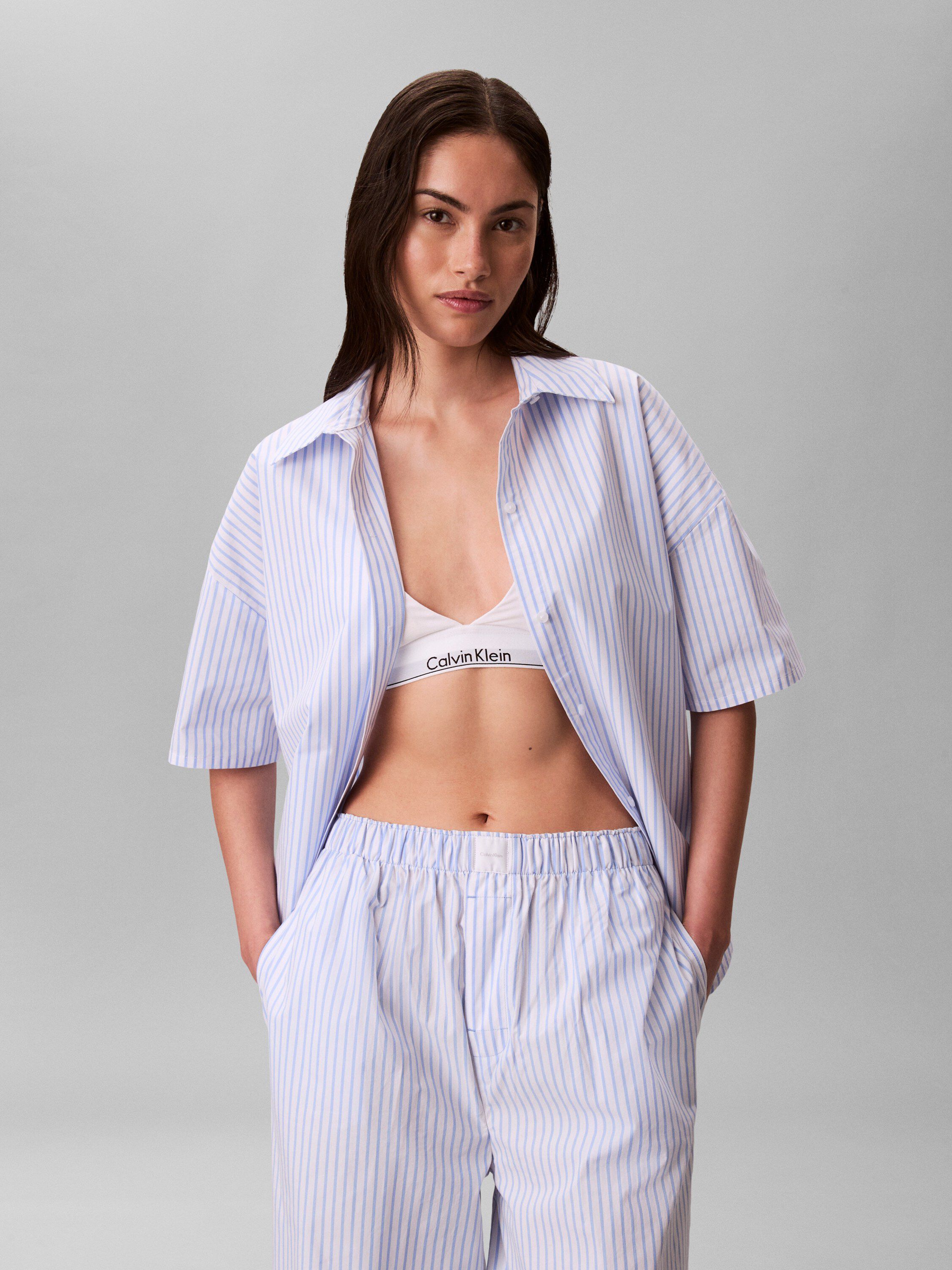 RELAXED POPLIN SS SHIRT