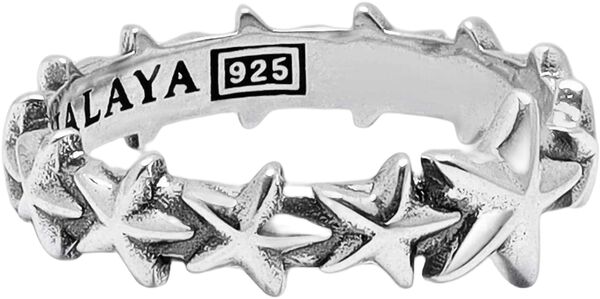 Men's Sterling Silver Star Band Ring