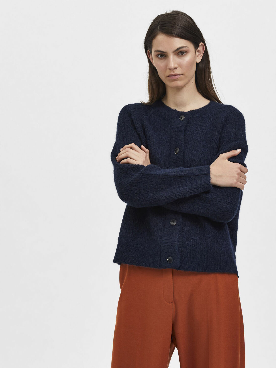 Slflulu Ls Knit Short Cardigan Noos