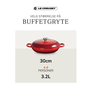 Le Creuset Signature st&oslash;bejern buffetgryde 30cm Bleu Riviera
