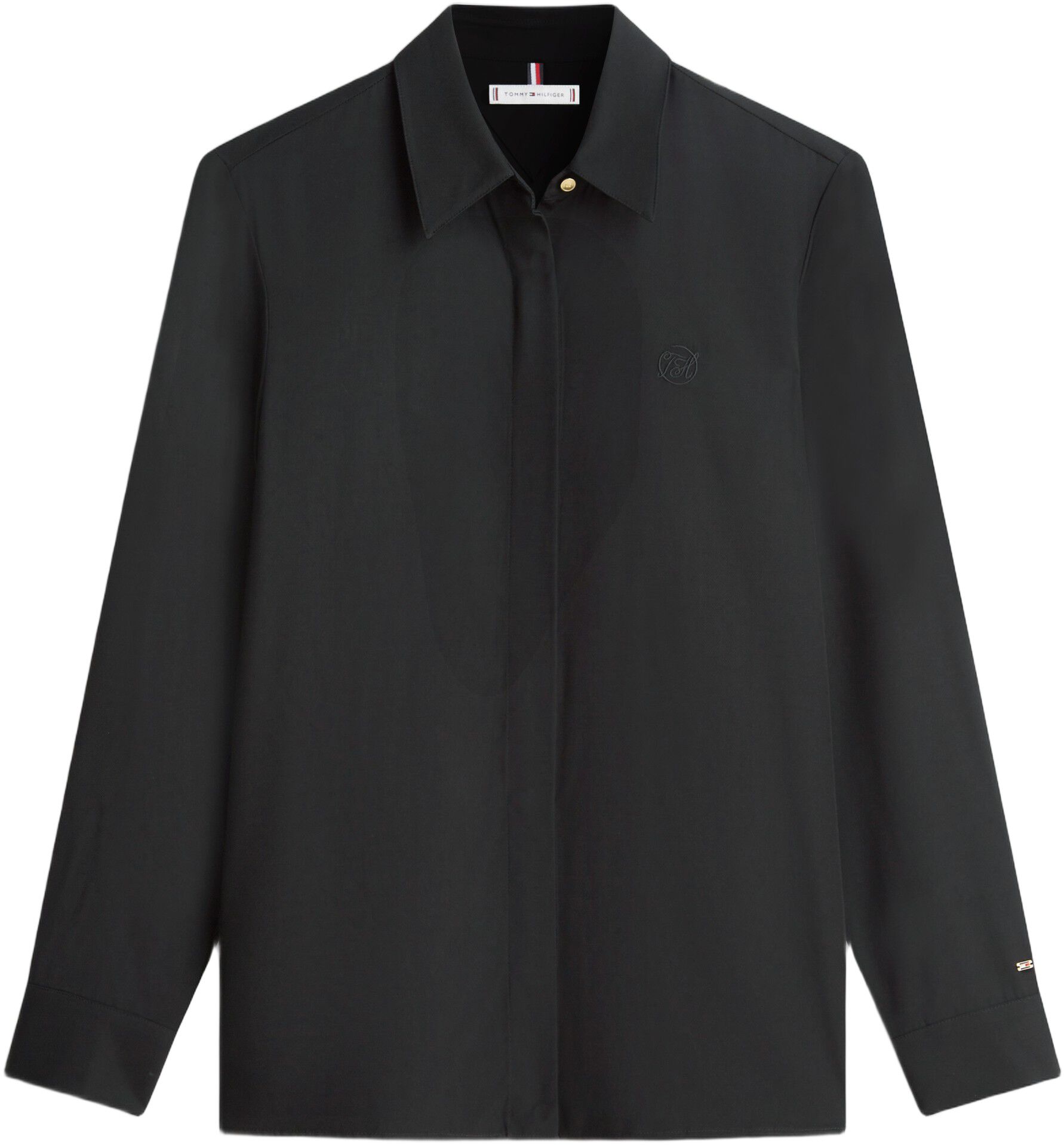 Regular Fit Concealed Placket Twill Shirt