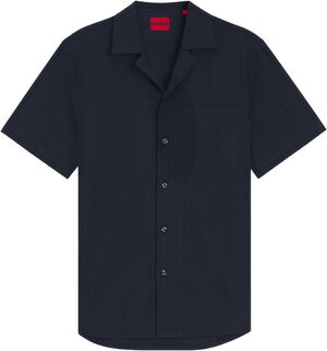 Shirt in cotton structured stripe