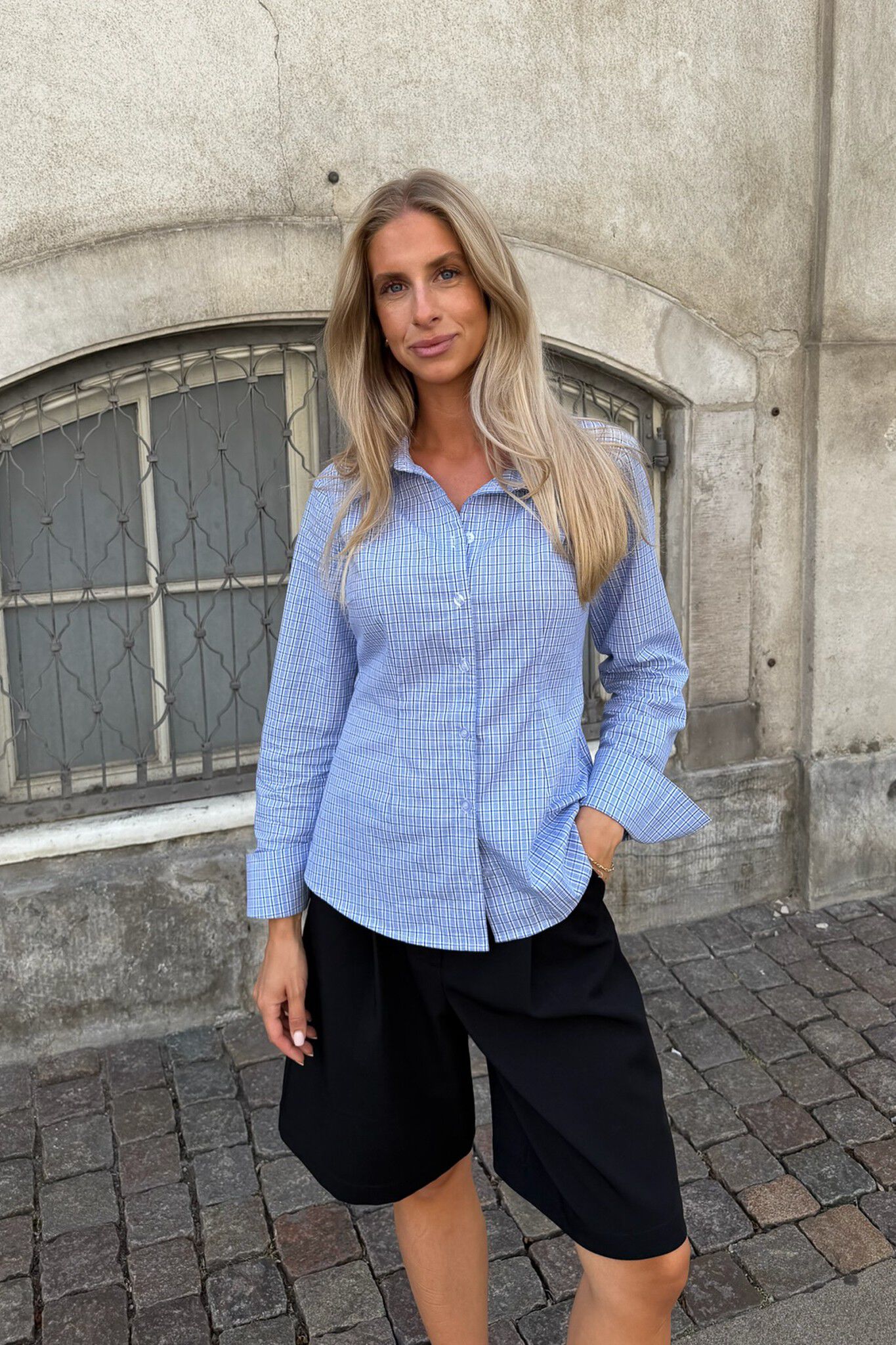 SiljeIC Shirt - Blue White Checks