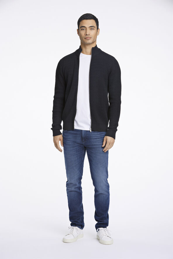 Zip through structure cardigan