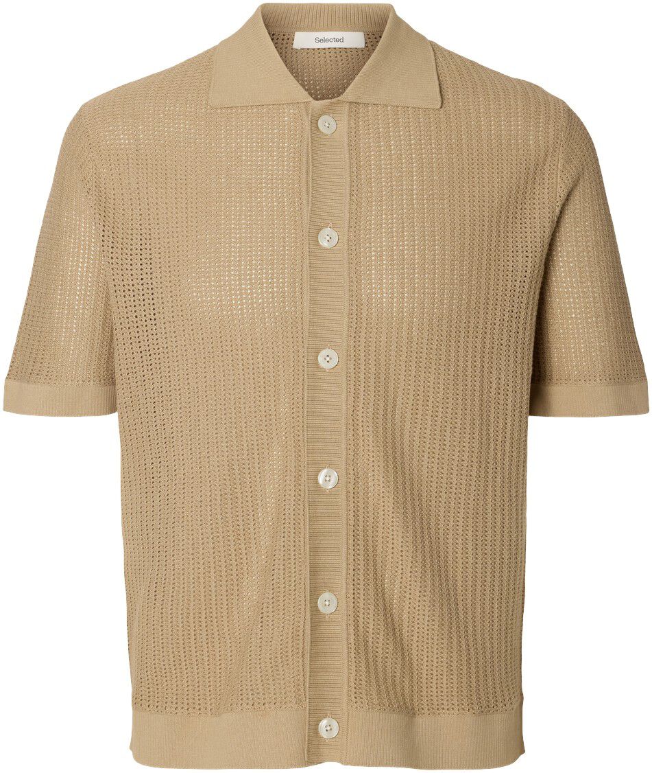 Slhshane Ss Open Struc Polo Cardigan