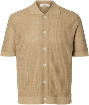 SLHSHANE SS OPEN STRUC POLO CARDIGA