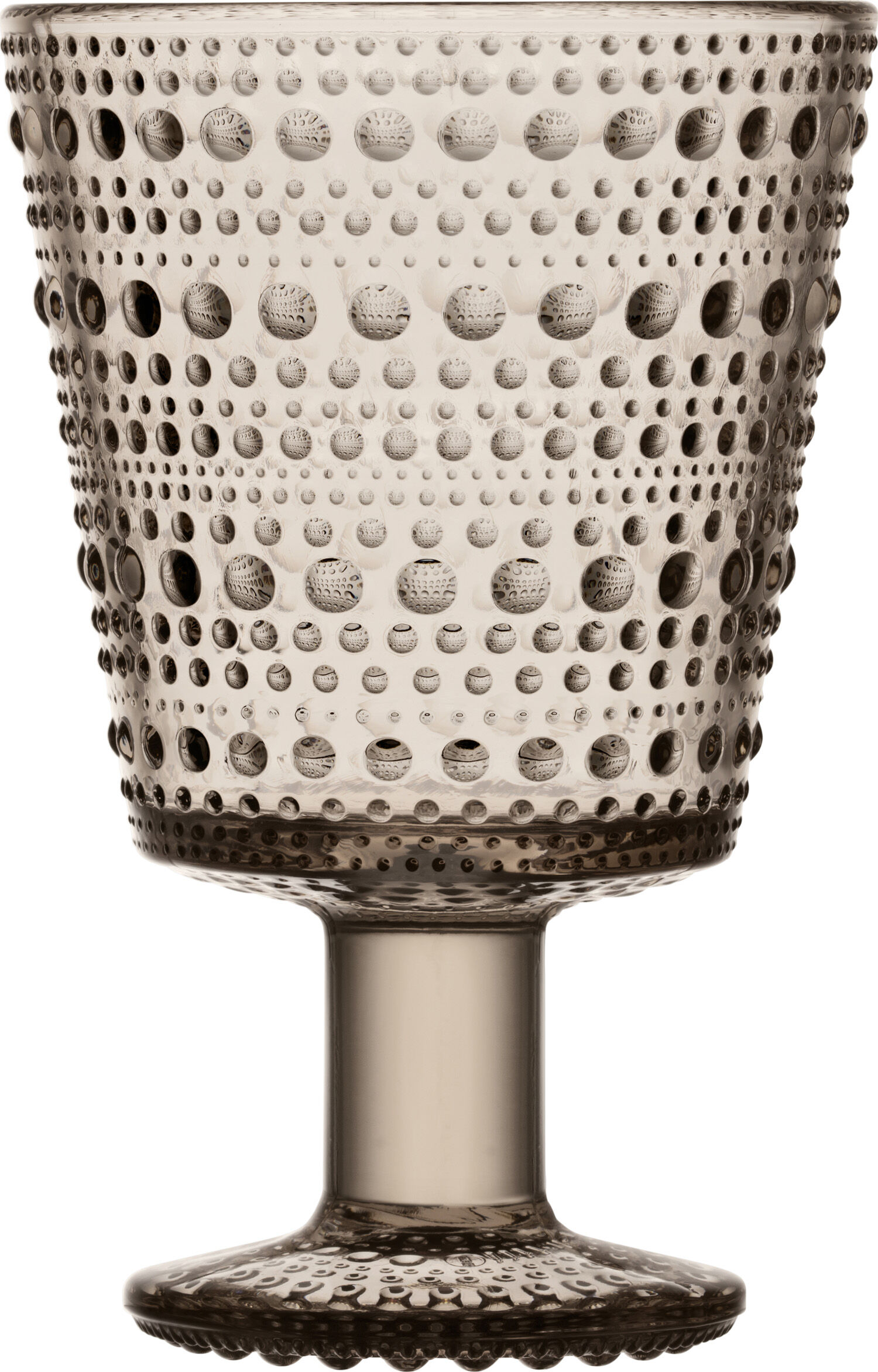 Kastehelmi glas p&aring; fod 30 cl - linen 2 stk