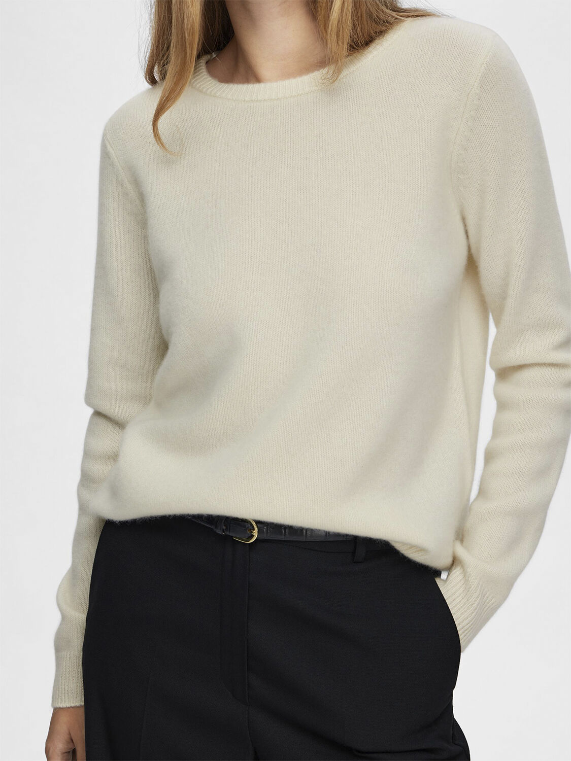 SLFMANILA LS KNIT 100% CASHMERE O-NECK N