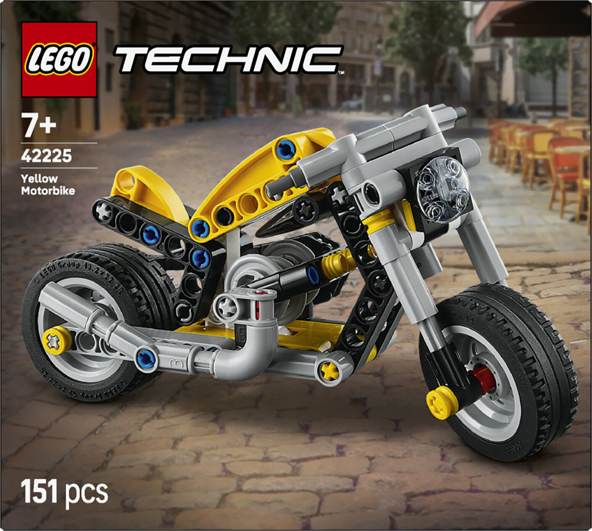 Gul motorcykel 42225