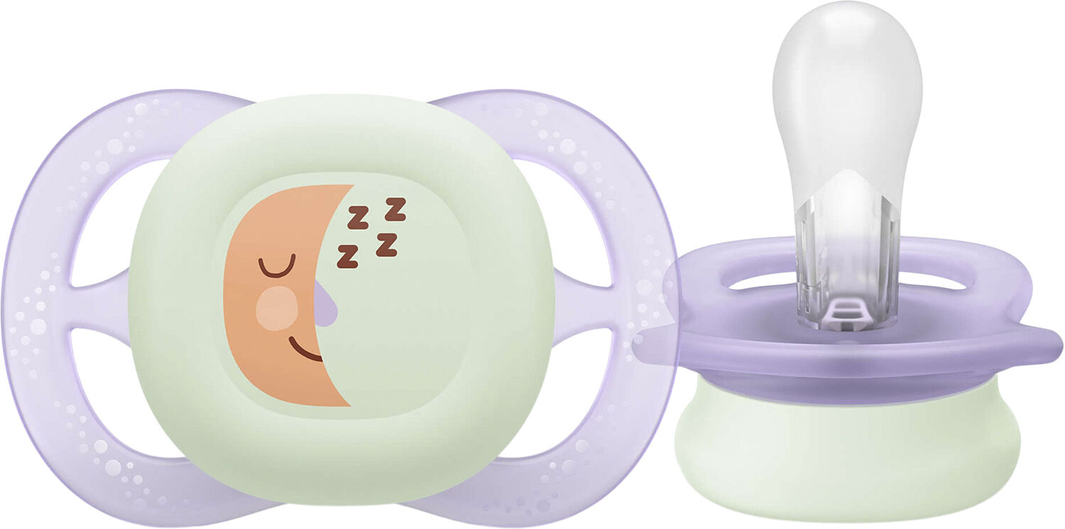 Philips Avent Soother ultra start Nighttime - Pakke med 2 -