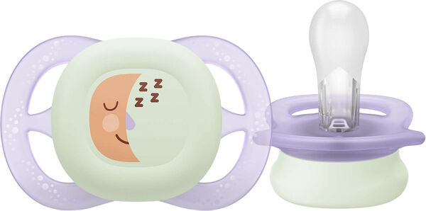 Philips Avent Soother ultra start Nighttime - Pakke med 2 -