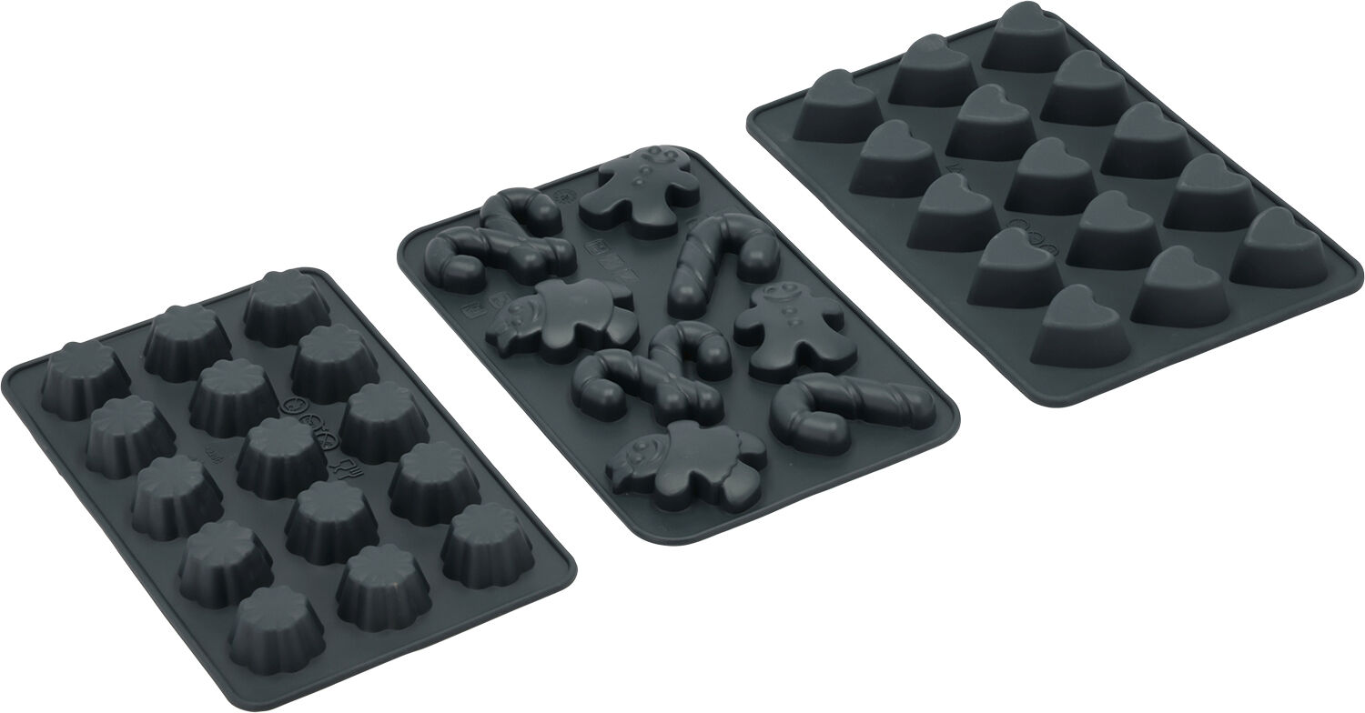Sjokoladeformer 3 deler Gr&aring; si