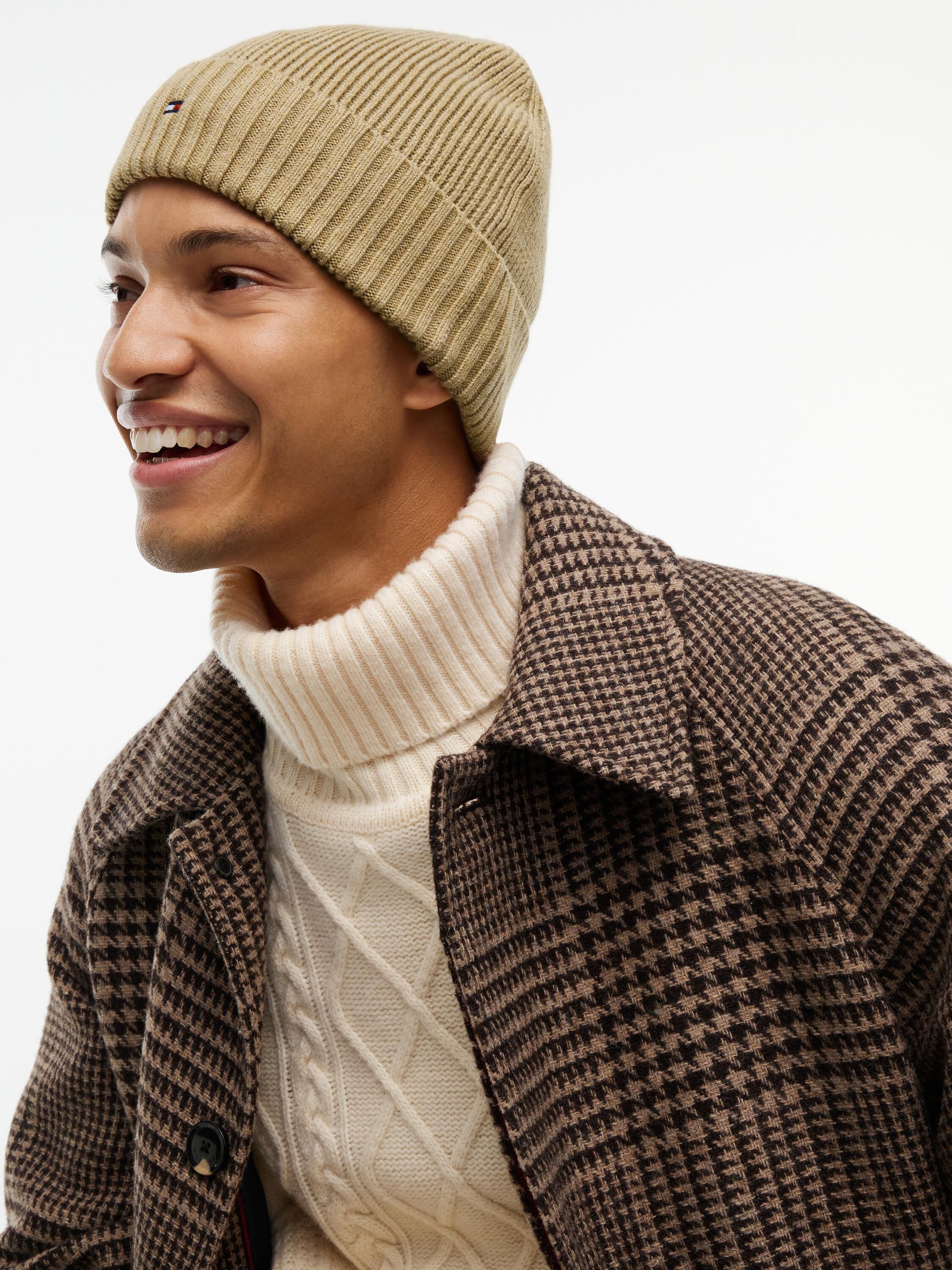 Hilfiger Flag Embroidery Beanie With Cashmere