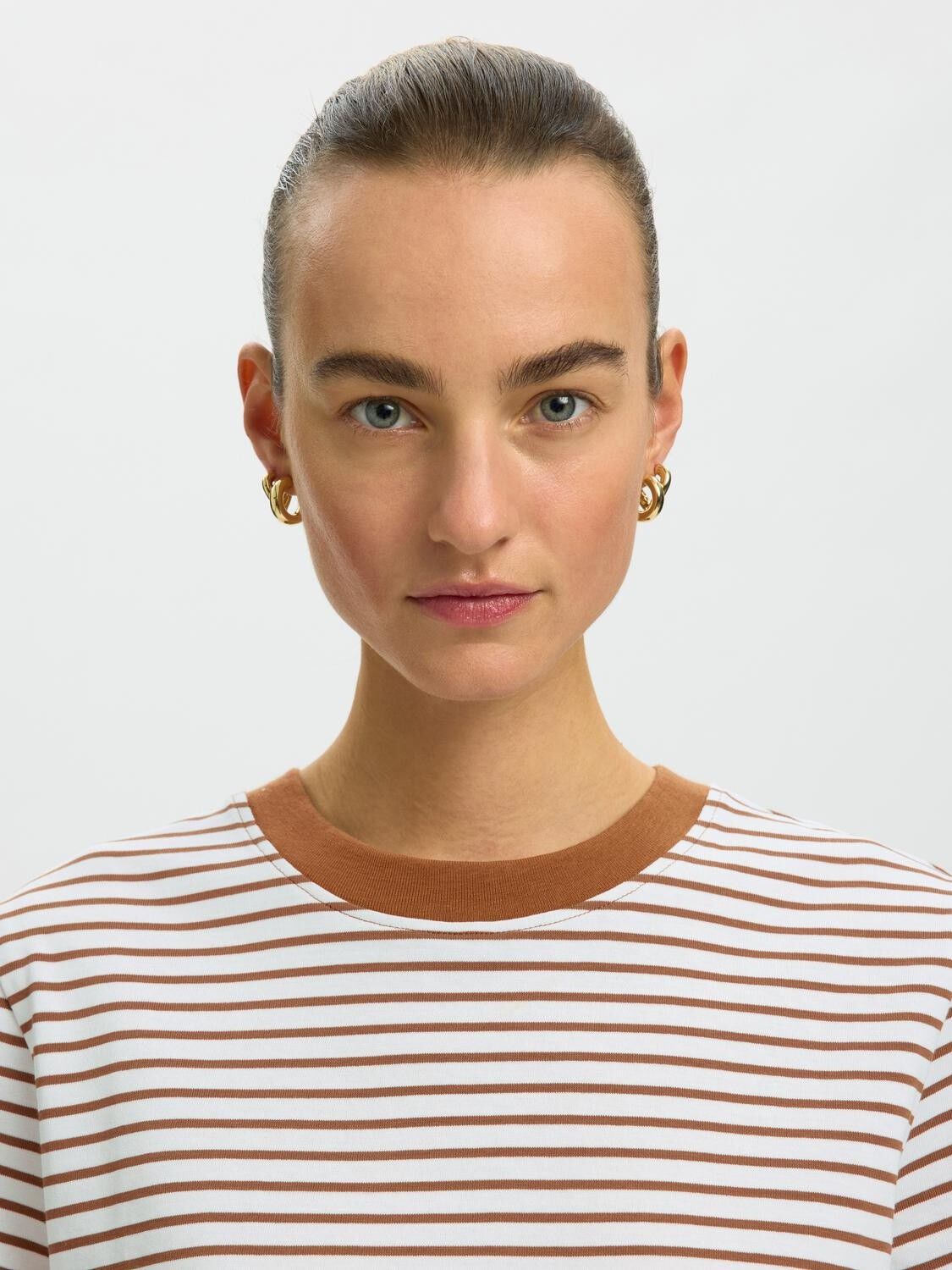 SLWESSENTIAL SS STRIPED BOXY TEE NO
