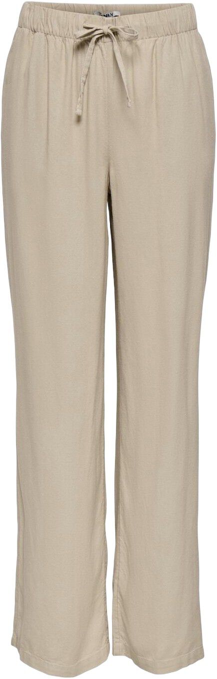 ONLGOA MW LINEN BL PULL-UP PANT CC