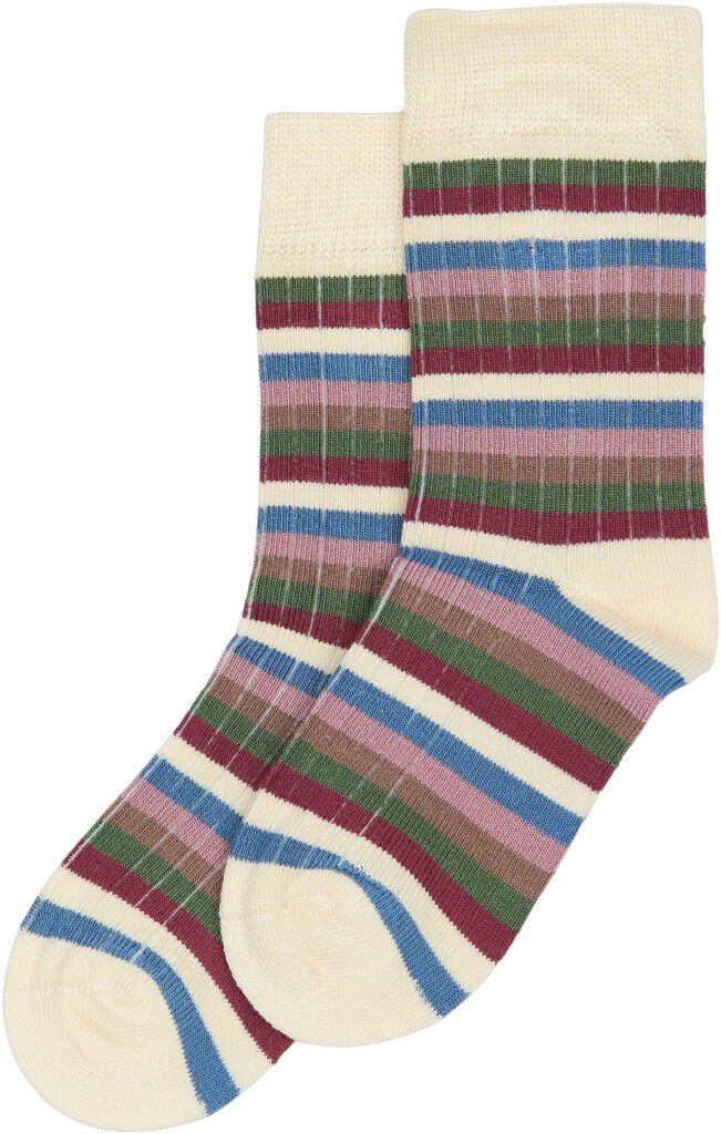 Minipop Bamboo Multi Stripe-sokker