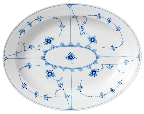 Musselmalet Riflet 36,5 cm. fad