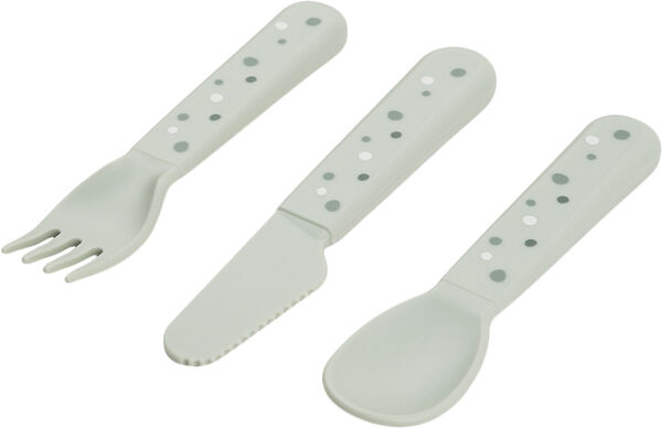 Foodie bestiksæt Happy dots Grøn