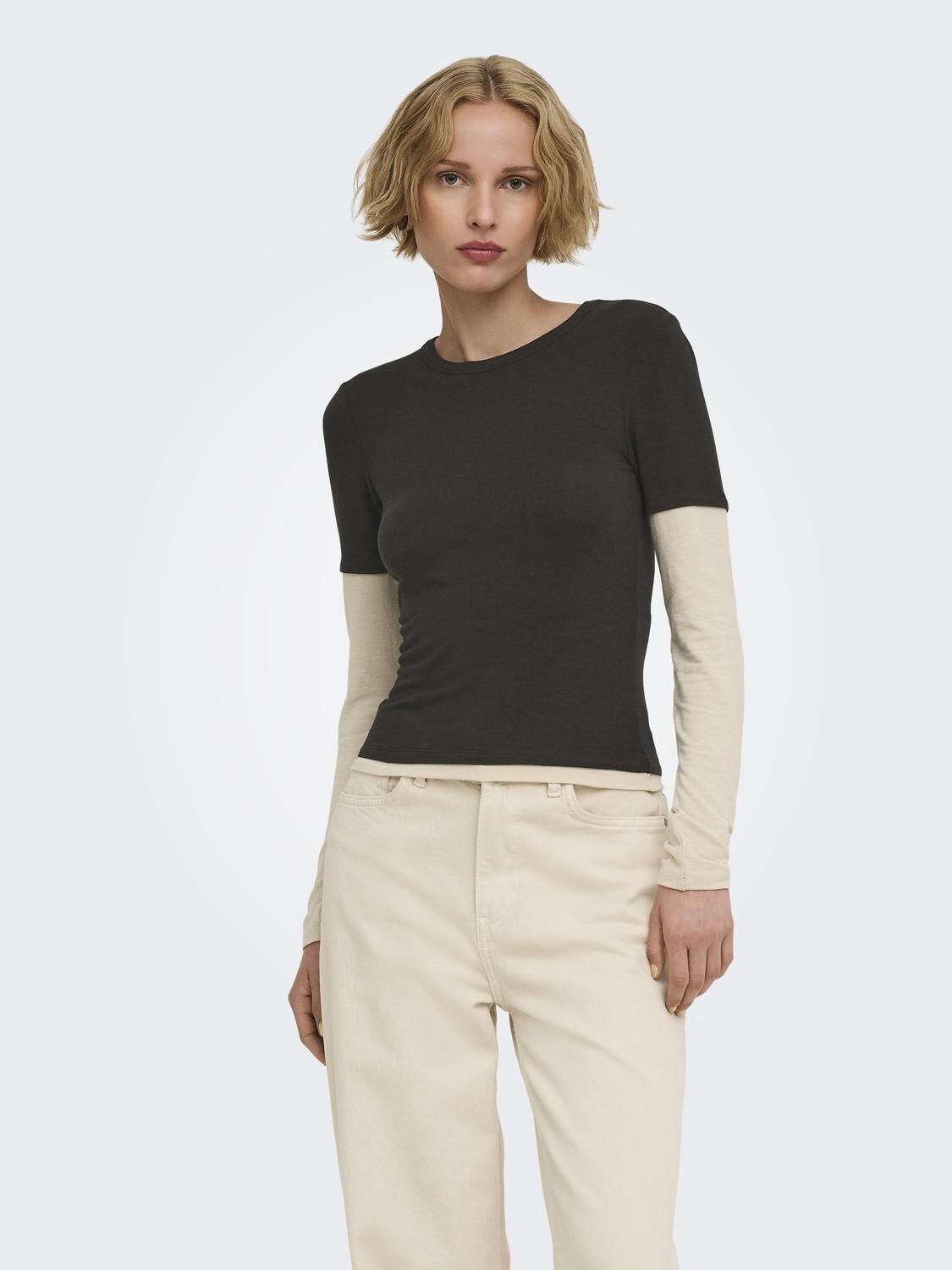ONLDUBLA L/S DOUBLE TOP JRS