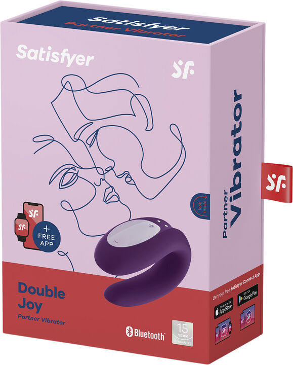Double Joy Violet App-styret Parvibrator