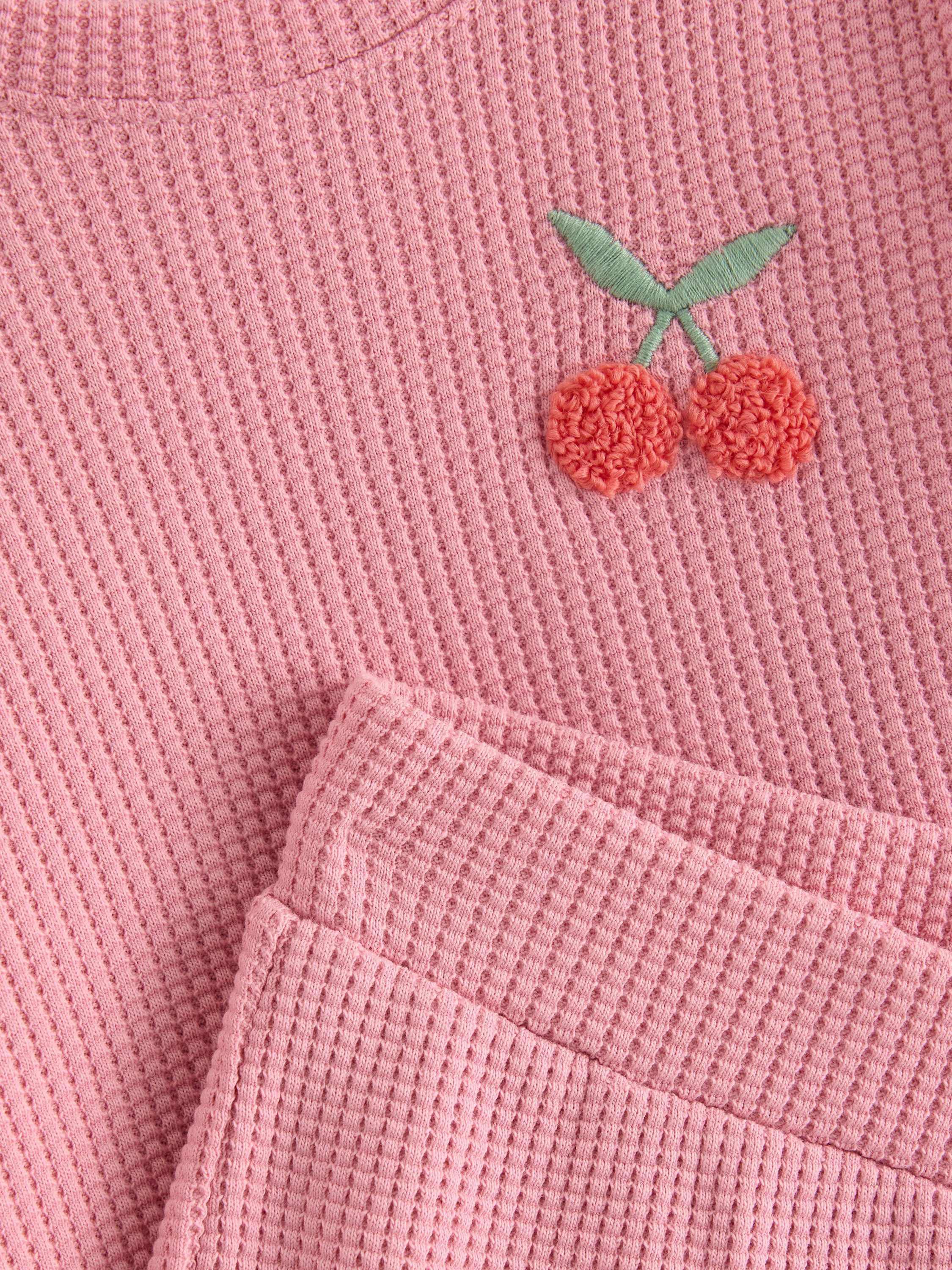 Soft set in waffled cotton with a s