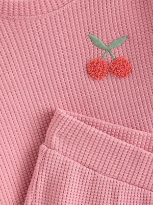 Soft set in waffled cotton with a s