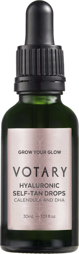VOTARY Hyaluronic Self-Tan Drops, Calendula and DHA - 30 ml