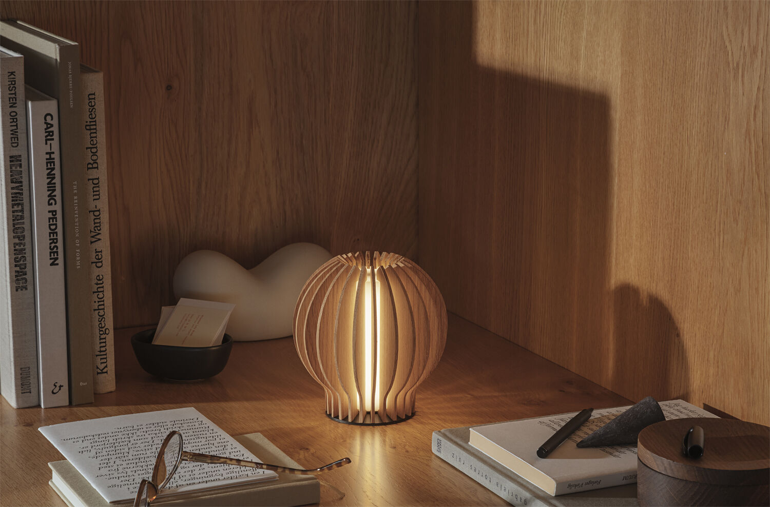 Radiant rund LED lampe Oak